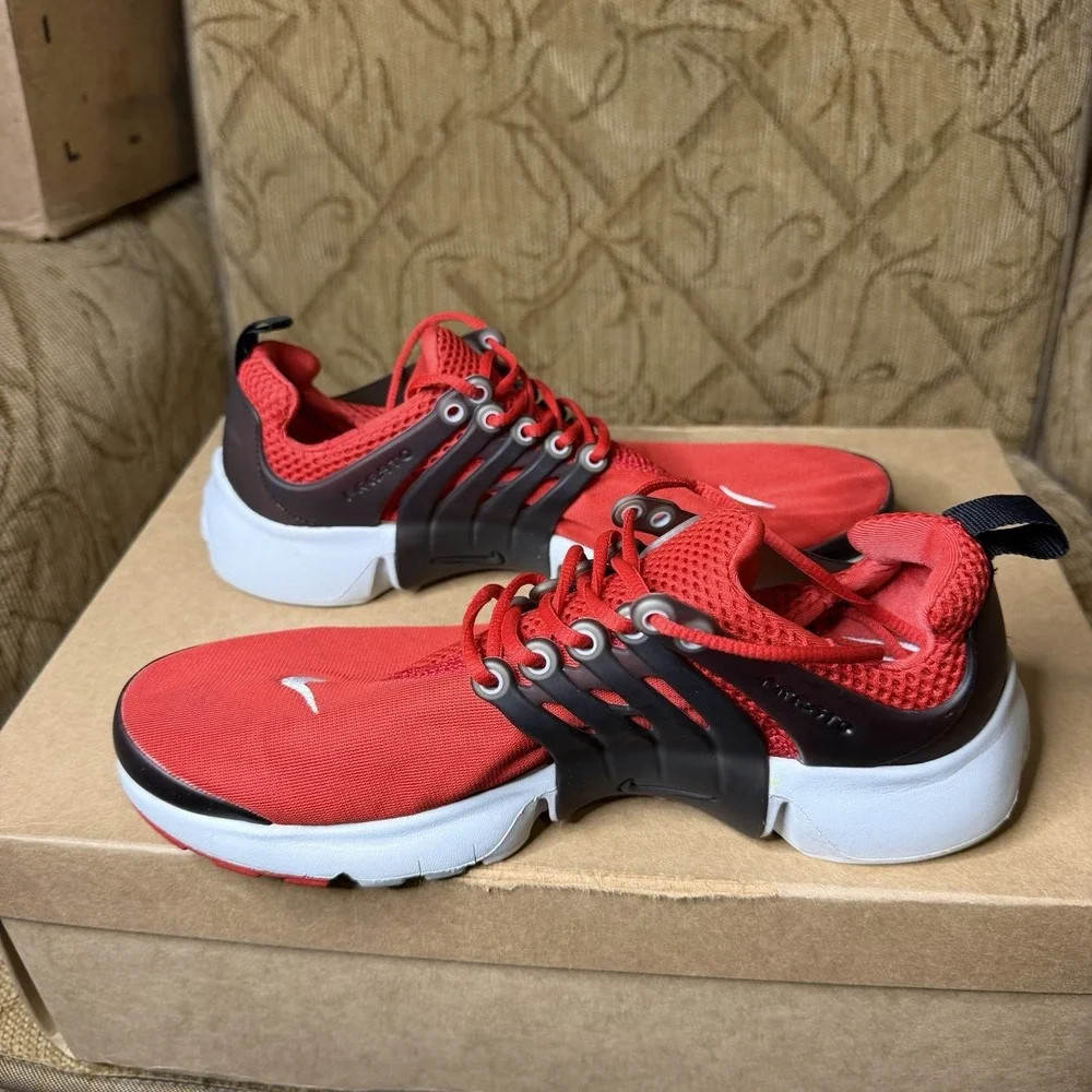 Nike Air Presto University Red Black 833875-600 GS 6Y Women's 7.5 Running Shoes